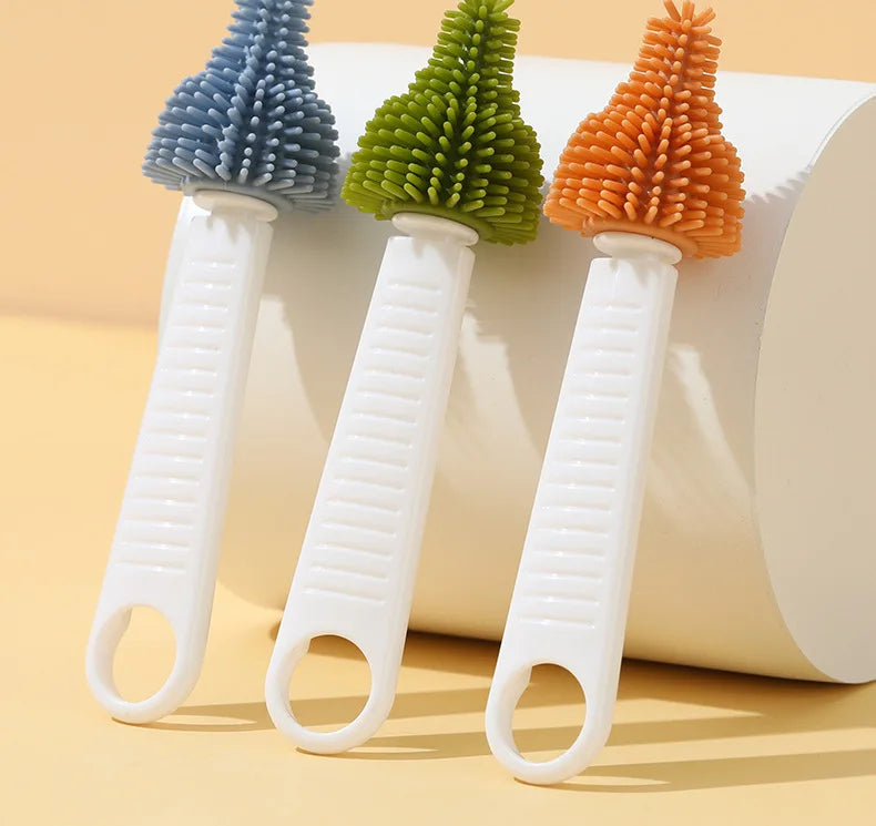360° Silicone Baby Bottle Brush Set