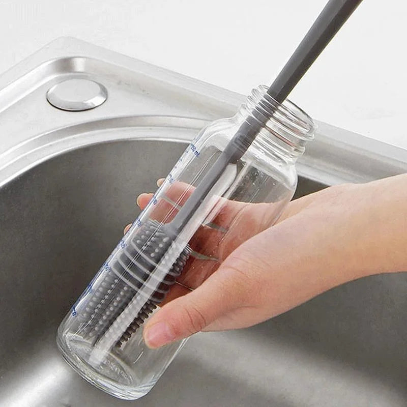 Silicone Bottle Brush Cleaner for Baby Bottles & Glassware