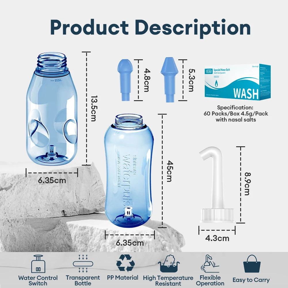 Nose Wash Cleaner Irrigator Rinse Bottle