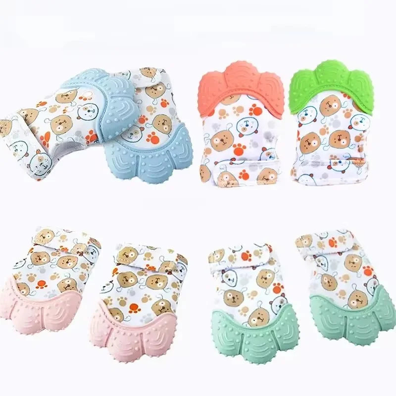 Newborn Teething Mittens – Soft Silicone Soother