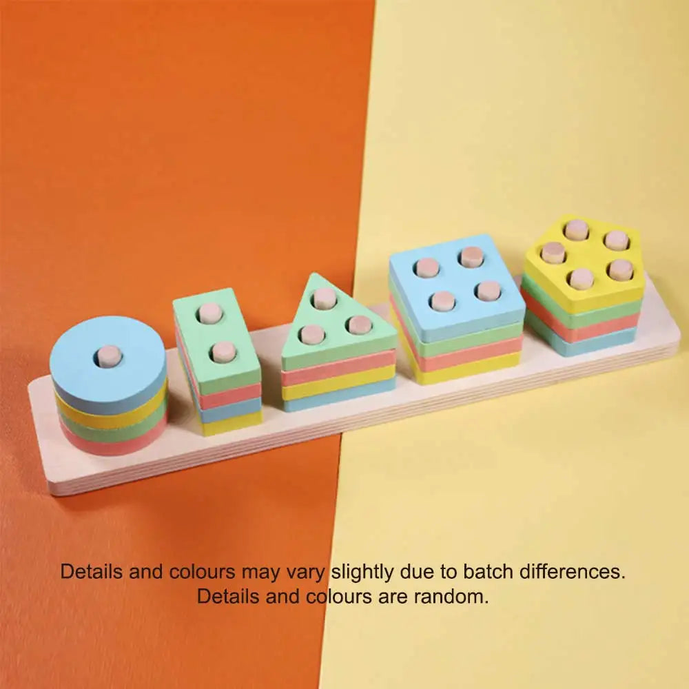 Montessori Wooden Sorting & Stacking Toy