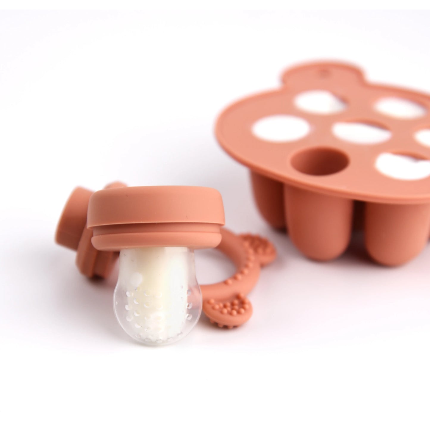 Bear Fruit Feeder & Silicone Freezer Tray Set