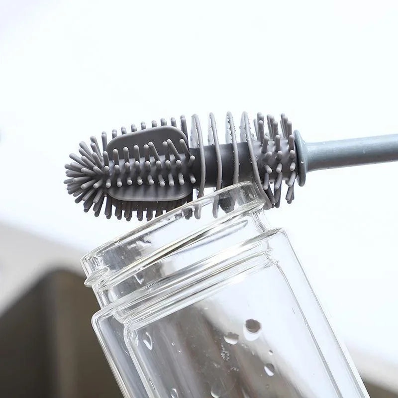 Silicone Bottle Brush Cleaner for Baby Bottles & Glassware