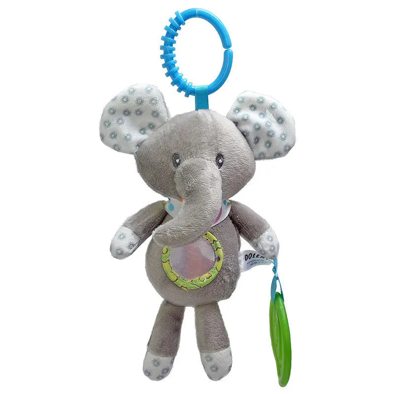 Plush Animal Handbells & Teether Baby Toy