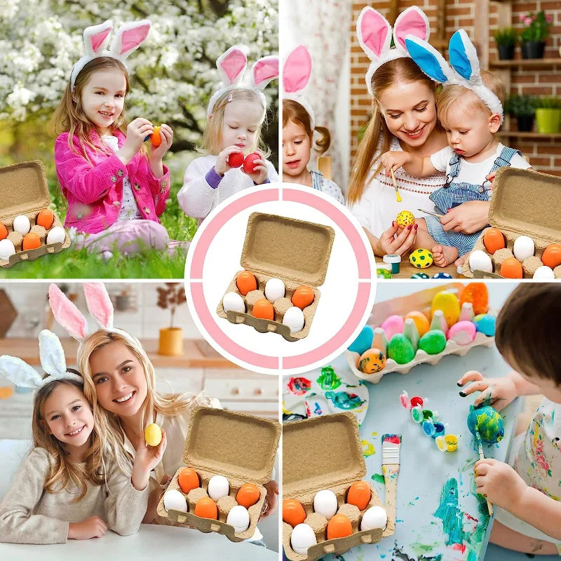 Wooden Egg Pretend Play Set for Kids