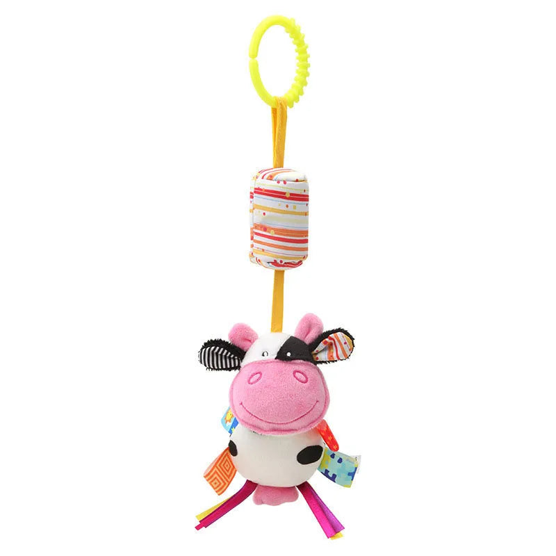 Plush Animal Handbells & Teether Baby Toy