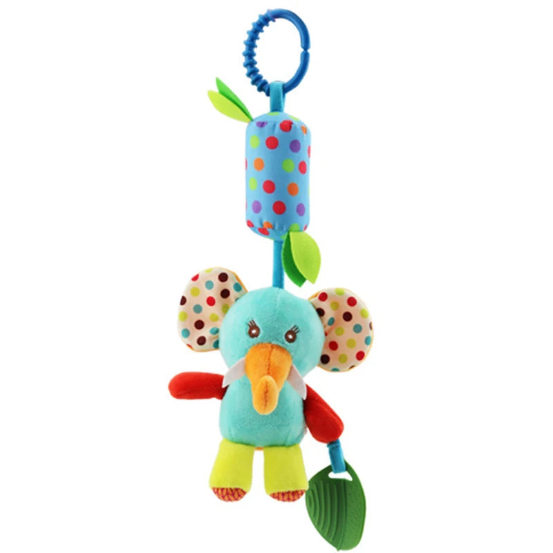 Plush Animal Handbells & Teether Baby Toy
