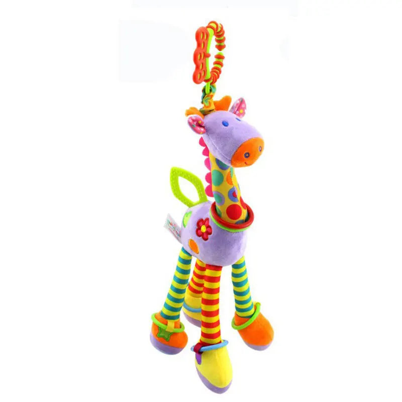 Plush Animal Handbells & Teether Baby Toy
