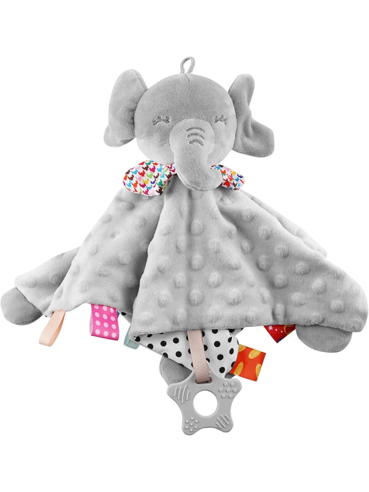 Soft Plush Soothe Towel with Rattle for Newborns