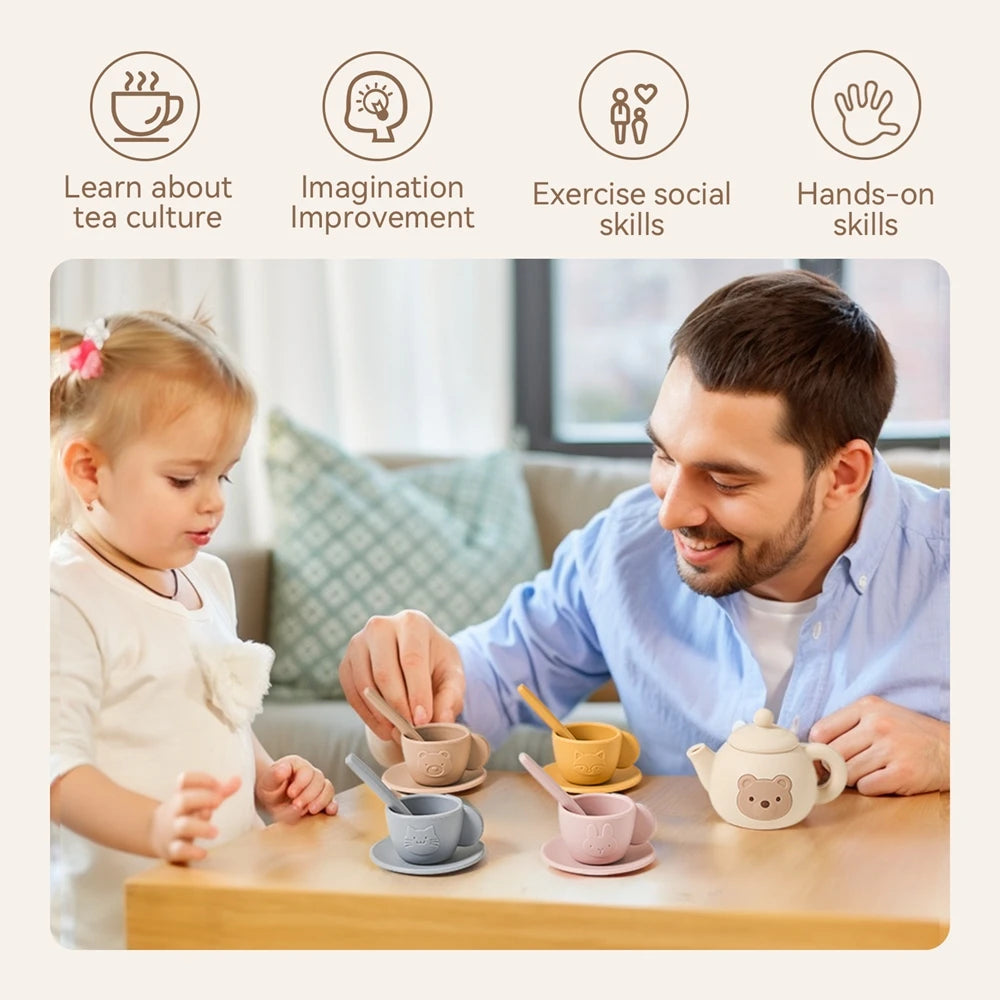 Wooden Kids Tea Set – Pretend Play Toy
