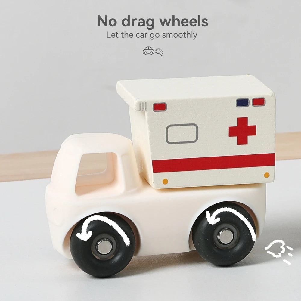 Silicone Car Teether – Montessori Baby Toy Vehicle Set