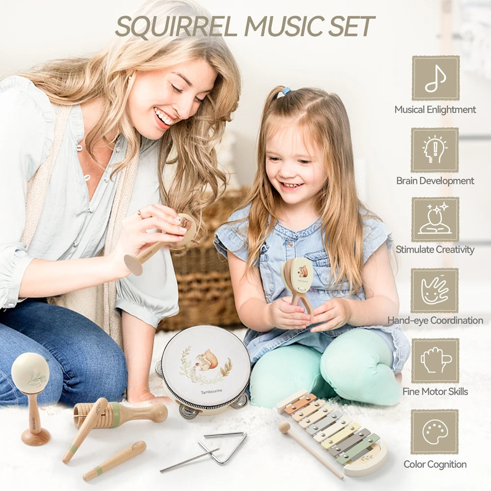 Baby Musical Instrument Set – Montessori Wooden Toys