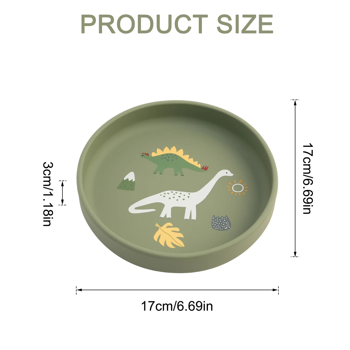 Dinosaur Silicone Baby Plate BPA Free