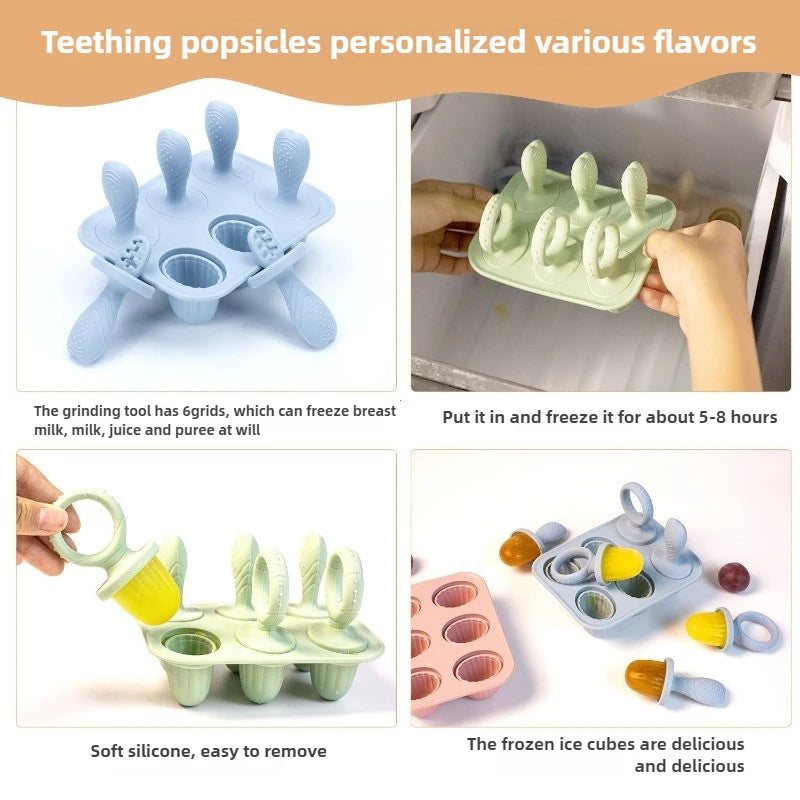 Silicone Baby Teether Ice Pop Mold