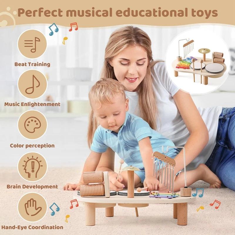 Montessori Wooden Xylophone – Baby Musical Toy