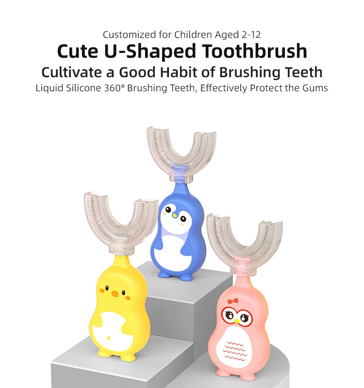 U-Shape Kids Silicone Toothbrush