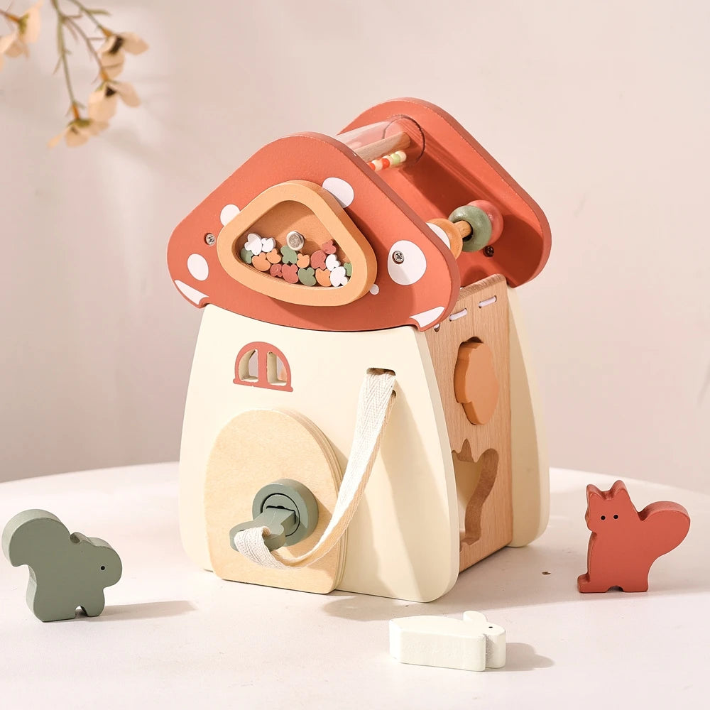 Wooden Montessori Toy – Shape Pairing & Musical Box