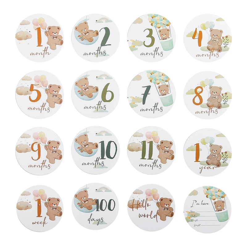 Newborn Milestone Cards – 0–12 Month Photo Set