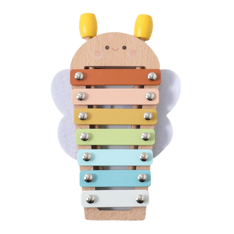 Wooden Montessori Music Toy – Drum & Xylophone for Kids