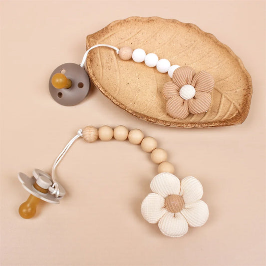 BPA-Free Flower Pacifier Holder for Newborns