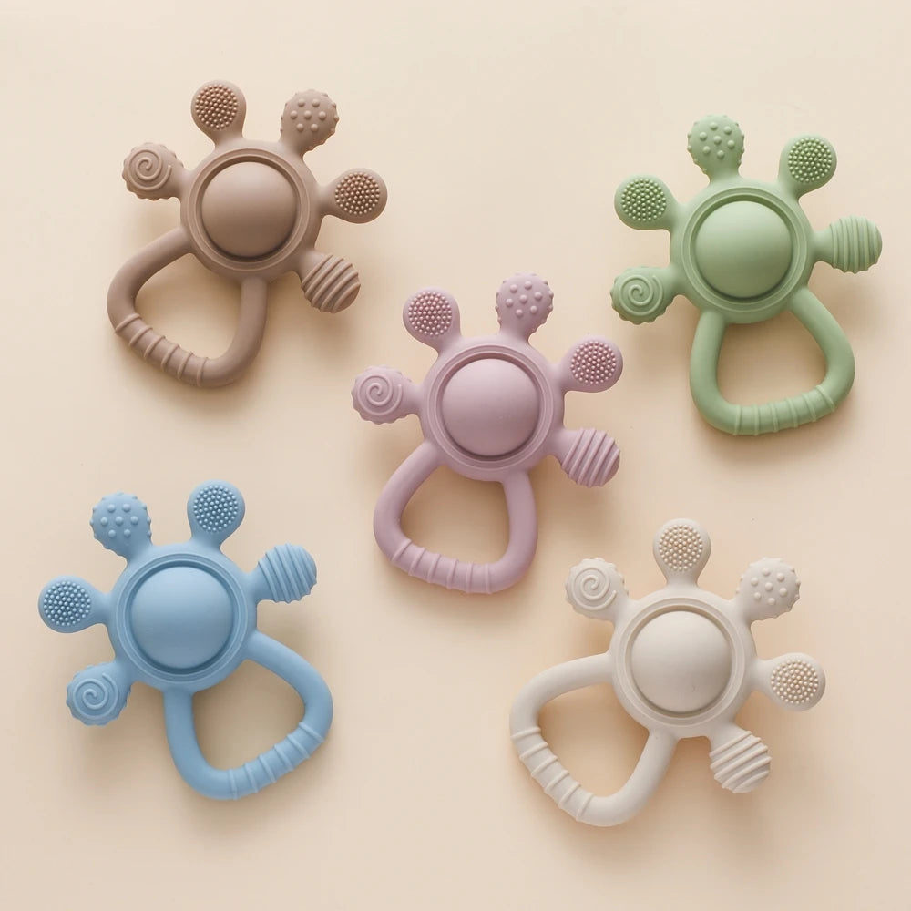 Silicone Baby Rattle – Food-Grade Teething Toy