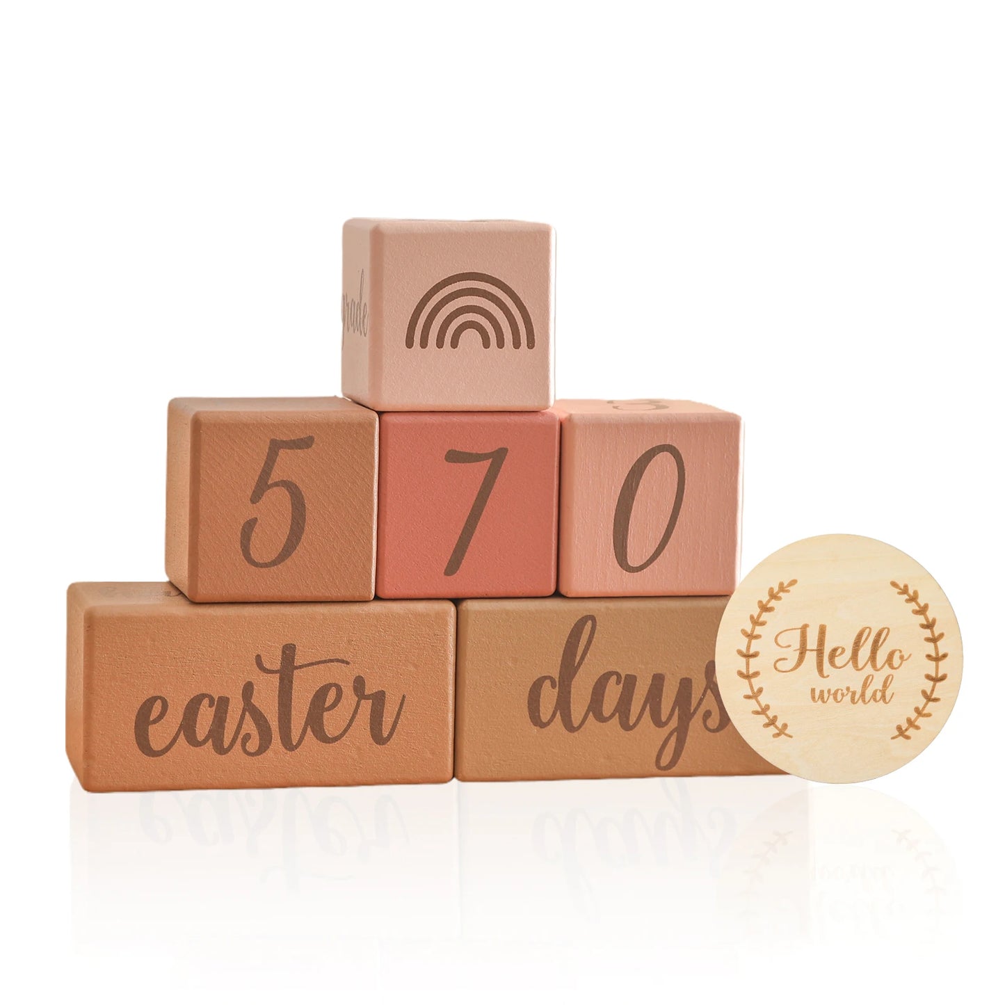 Wooden Milestone Blocks – Newborn Photo Shoot Set