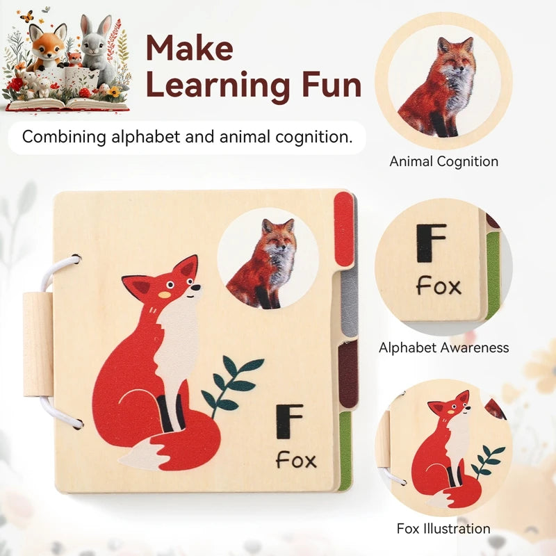 Baby Animal Flap Book – Montessori Learning Toy