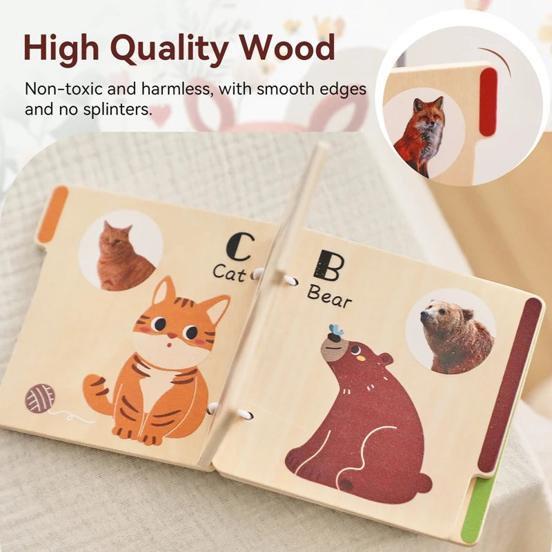 Baby Animal Flap Book – Montessori Learning Toy