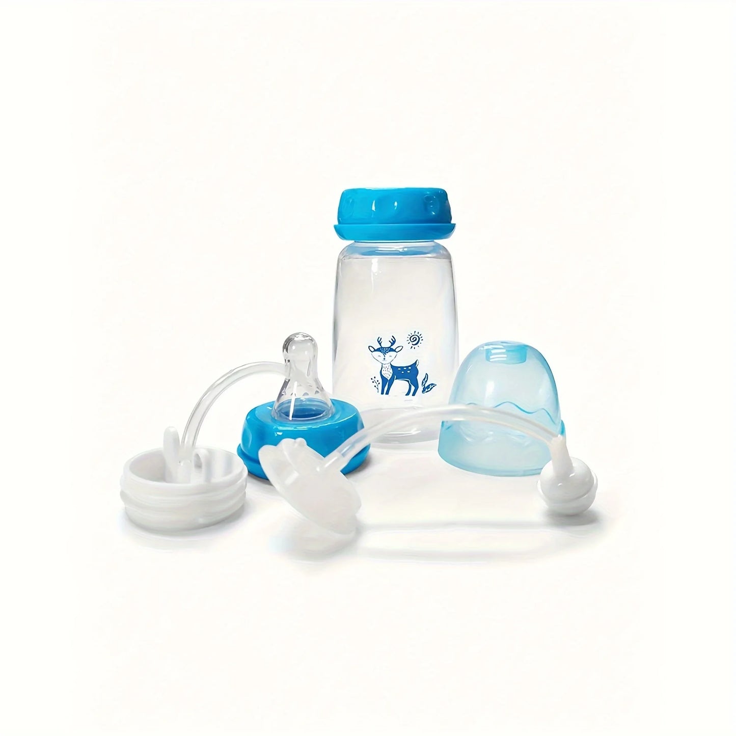 Self-Feeding Baby Bottle with Straw