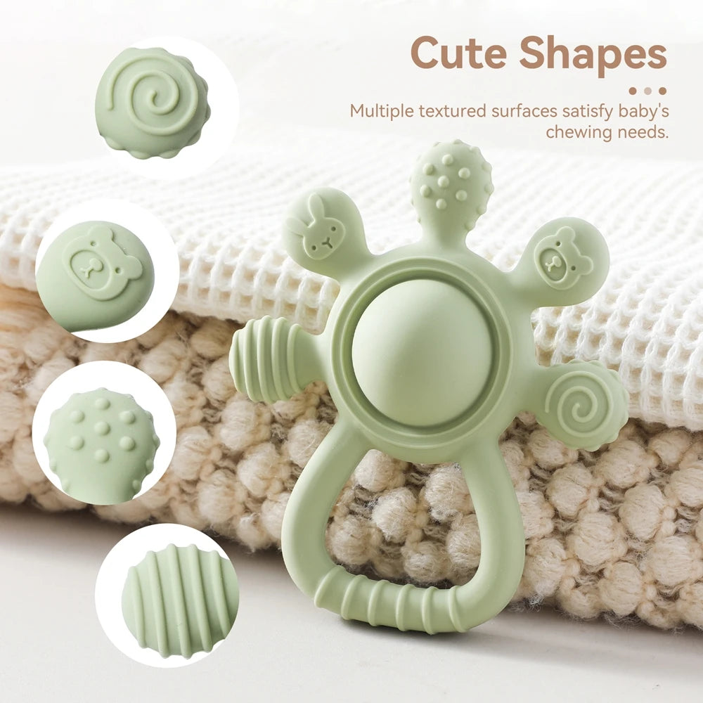 Silicone Baby Rattle – Food-Grade Teething Toy