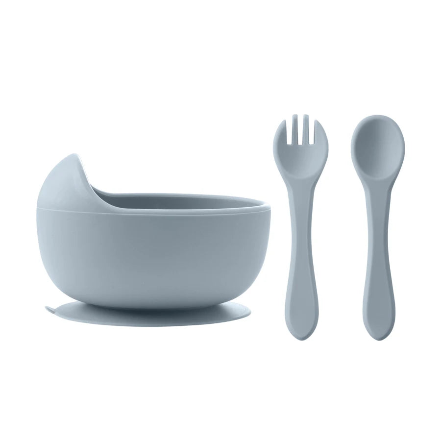 Silicone Baby Feeding Bowl Set – Toddler Learning Dishes