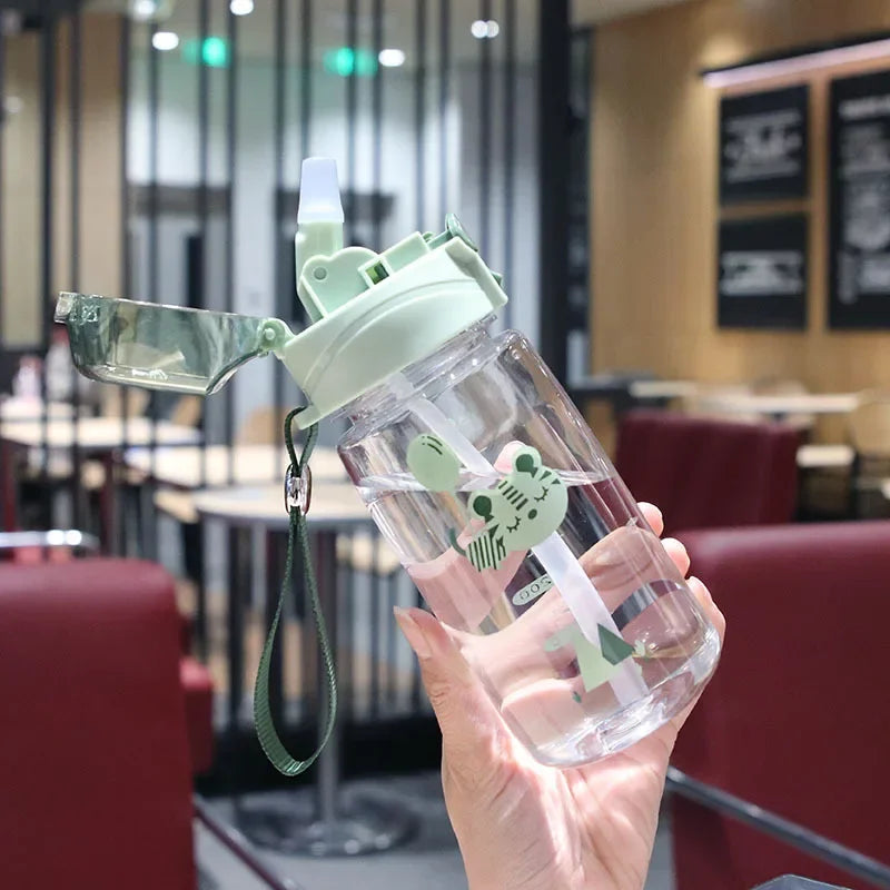 Cute Kids Water Bottle – Straw & Leakproof Design