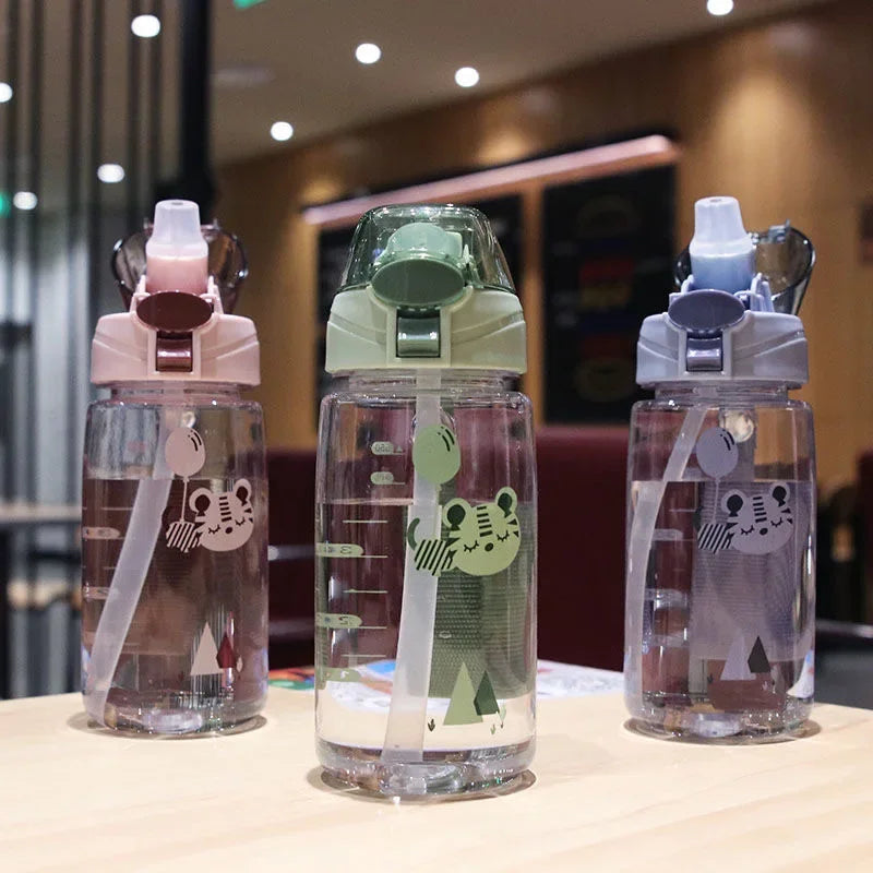 Cute Kids Water Bottle – Straw & Leakproof Design