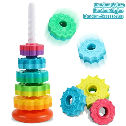 Educational Rainbow Gear Tower