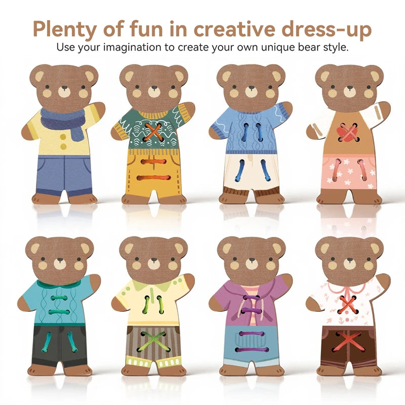 Montessori Bear Threading Toy for Toddlers