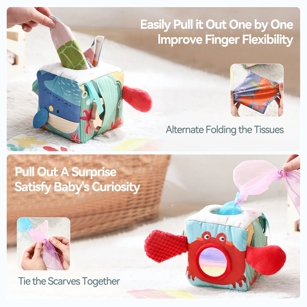 Baby Magic Tissue Box – Montessori Sensory Toy