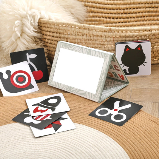 Newborn Tummy Time Mirror – Montessori Activity Toy