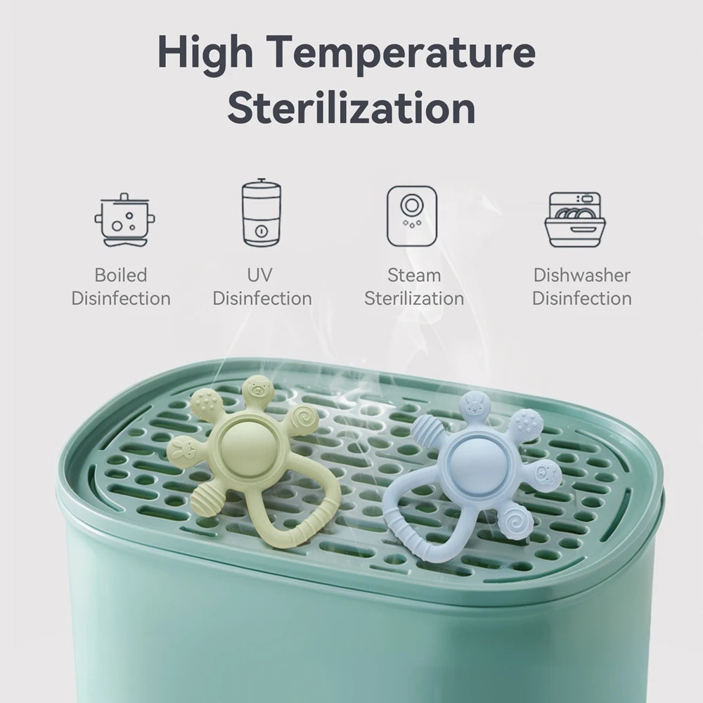 Silicone Baby Rattle – Food-Grade Teething Toy