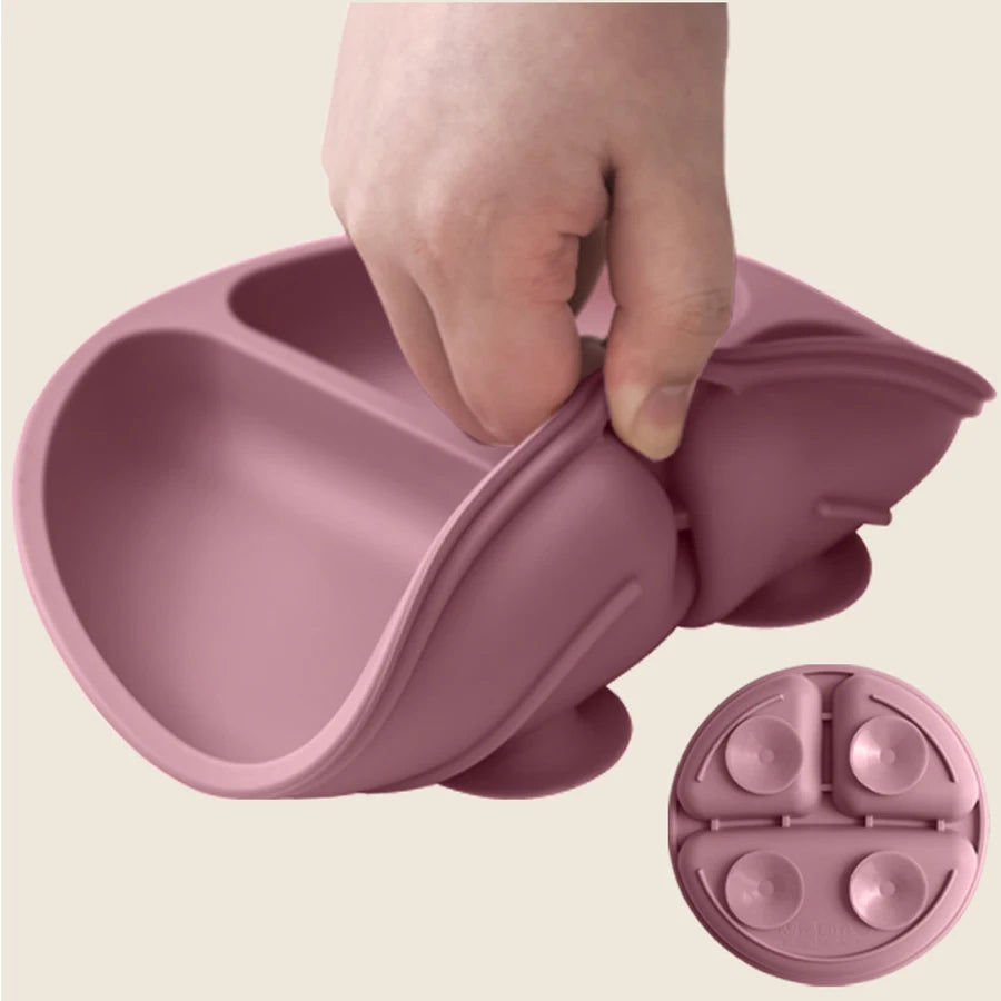 Baby Sucker Silicone Dining Plate BPA Free