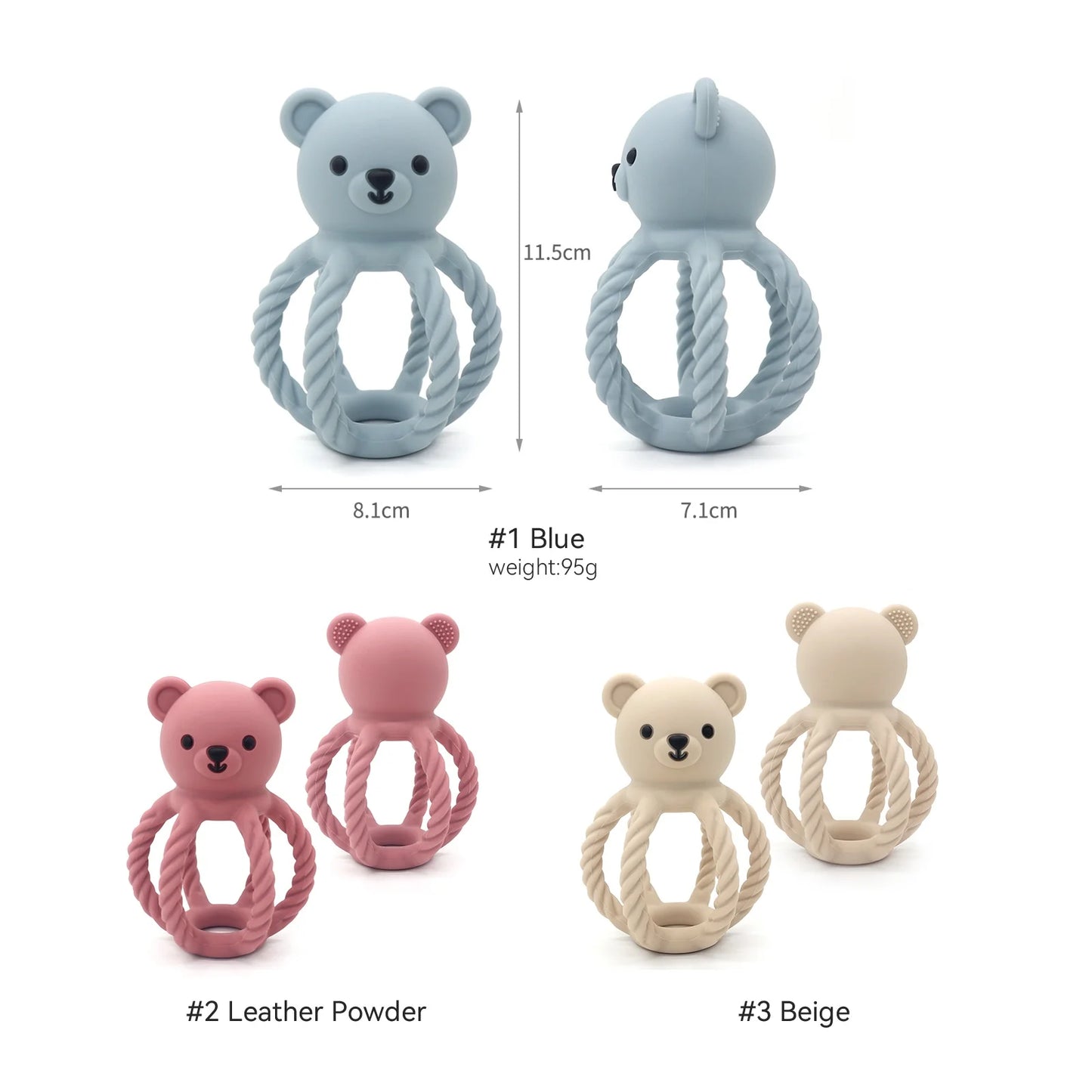 Soft Silicone Bear Toy – Baby Teething Relief Gift