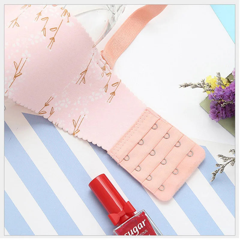 Floral Seamless Push-Up Bra for Women