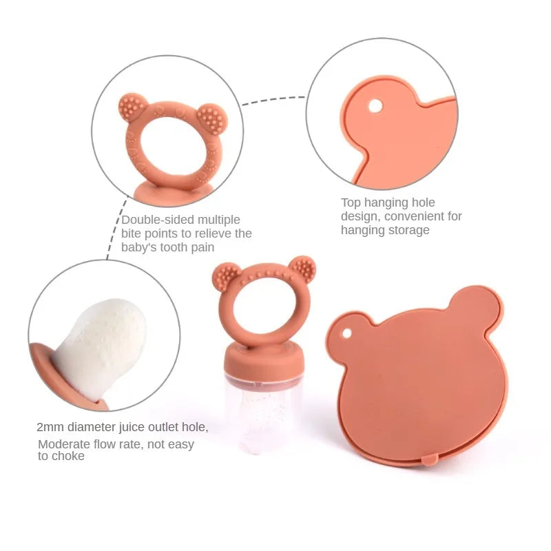 Bear Silicone Baby Food Freezer Set