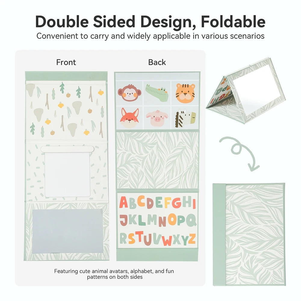 Newborn Tummy Time Mirror – Montessori Activity Toy