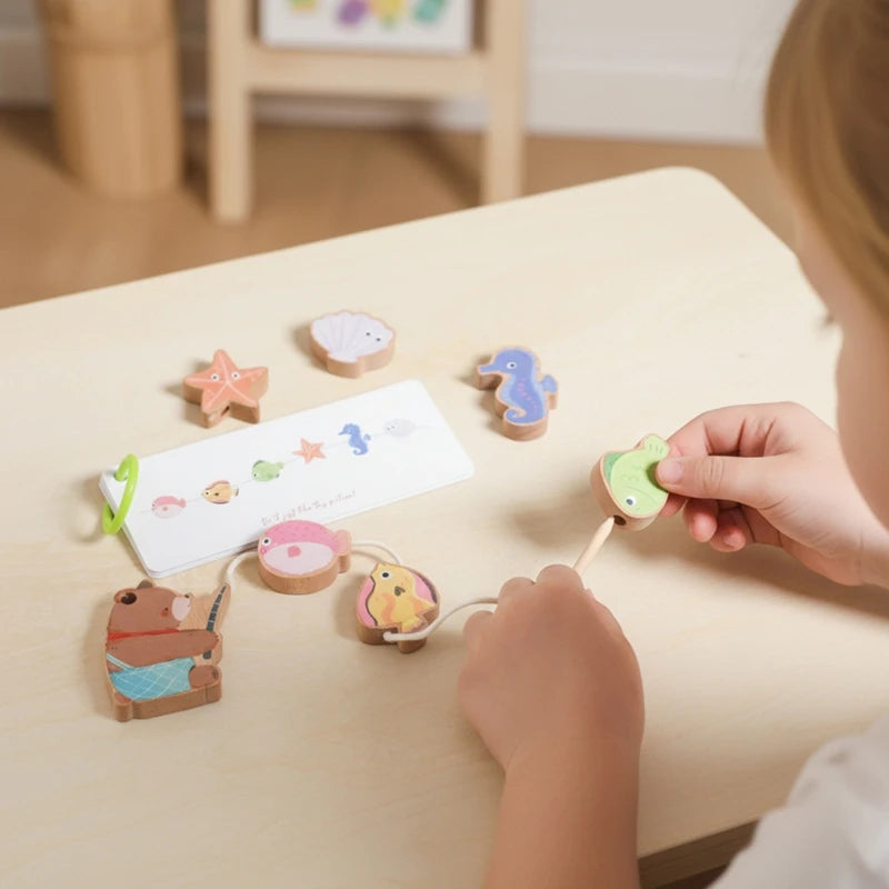 Montessori Fish Threading Toy – Fine Motor Learning