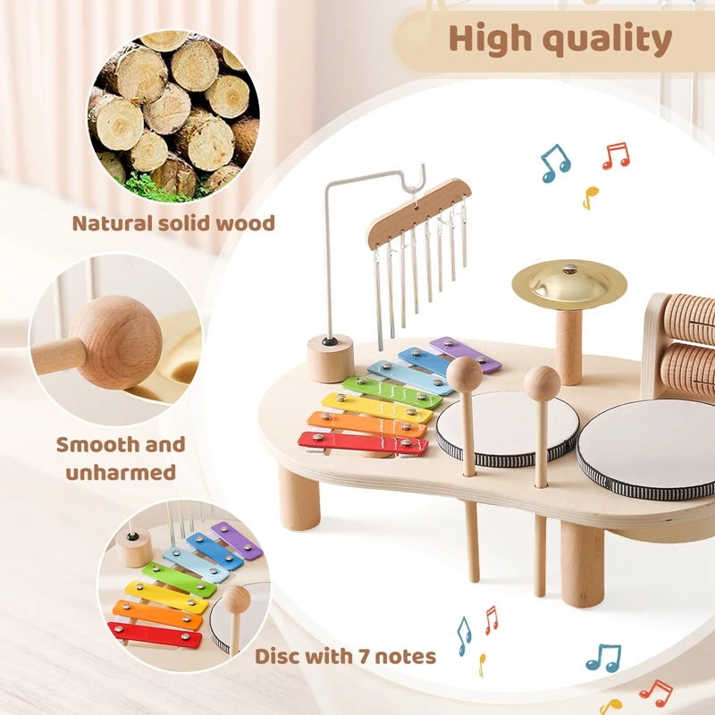 Montessori Wooden Xylophone – Baby Musical Toy