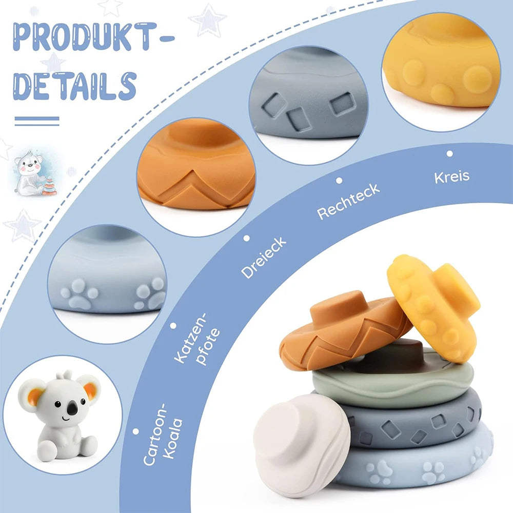 Koala Stacking Tower Montessori Toy