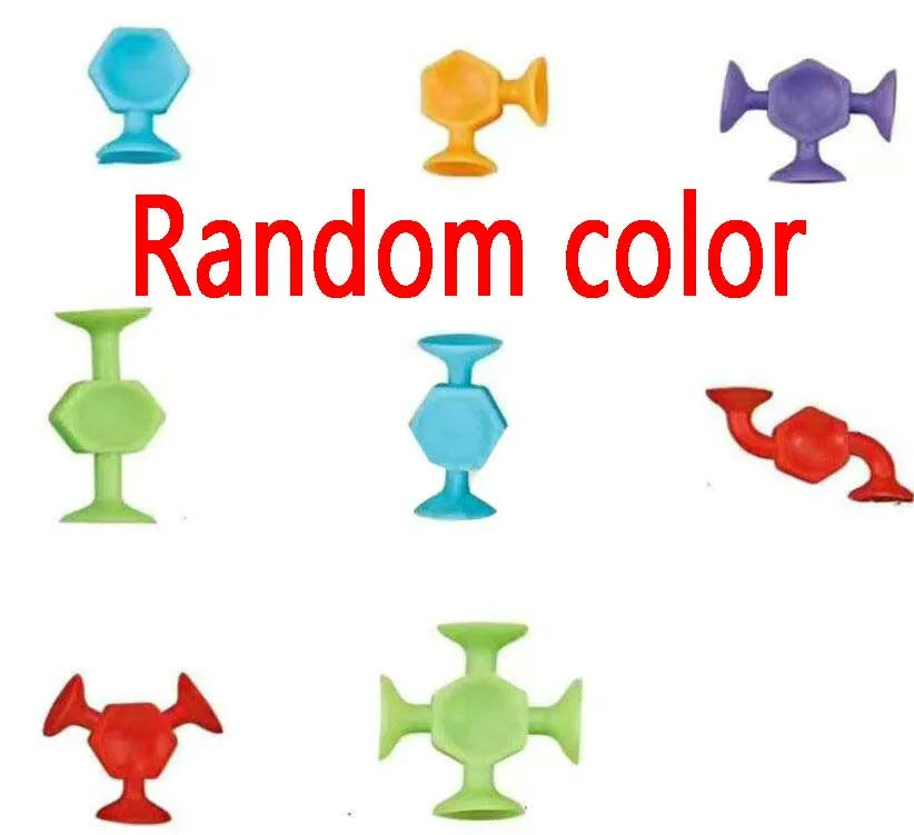 19pcs Silicone Sucker Construction Toy