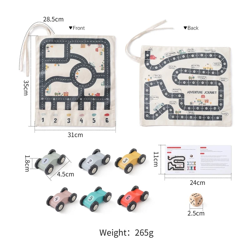 Montessori Traffic Map Toy – Wooden City Play Gift