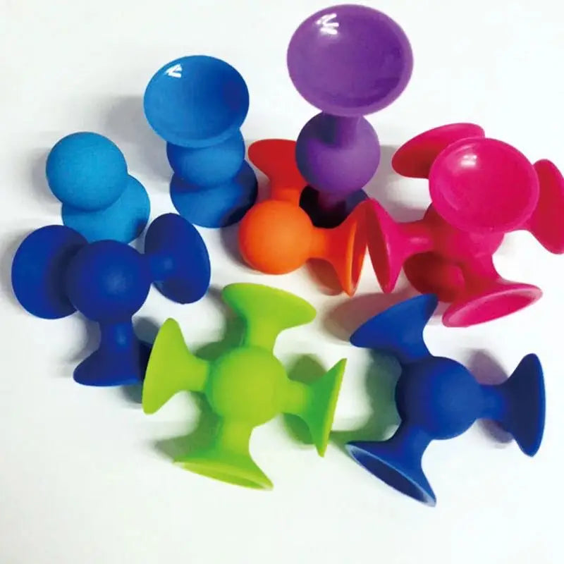 19pcs Silicone Sucker Construction Toy
