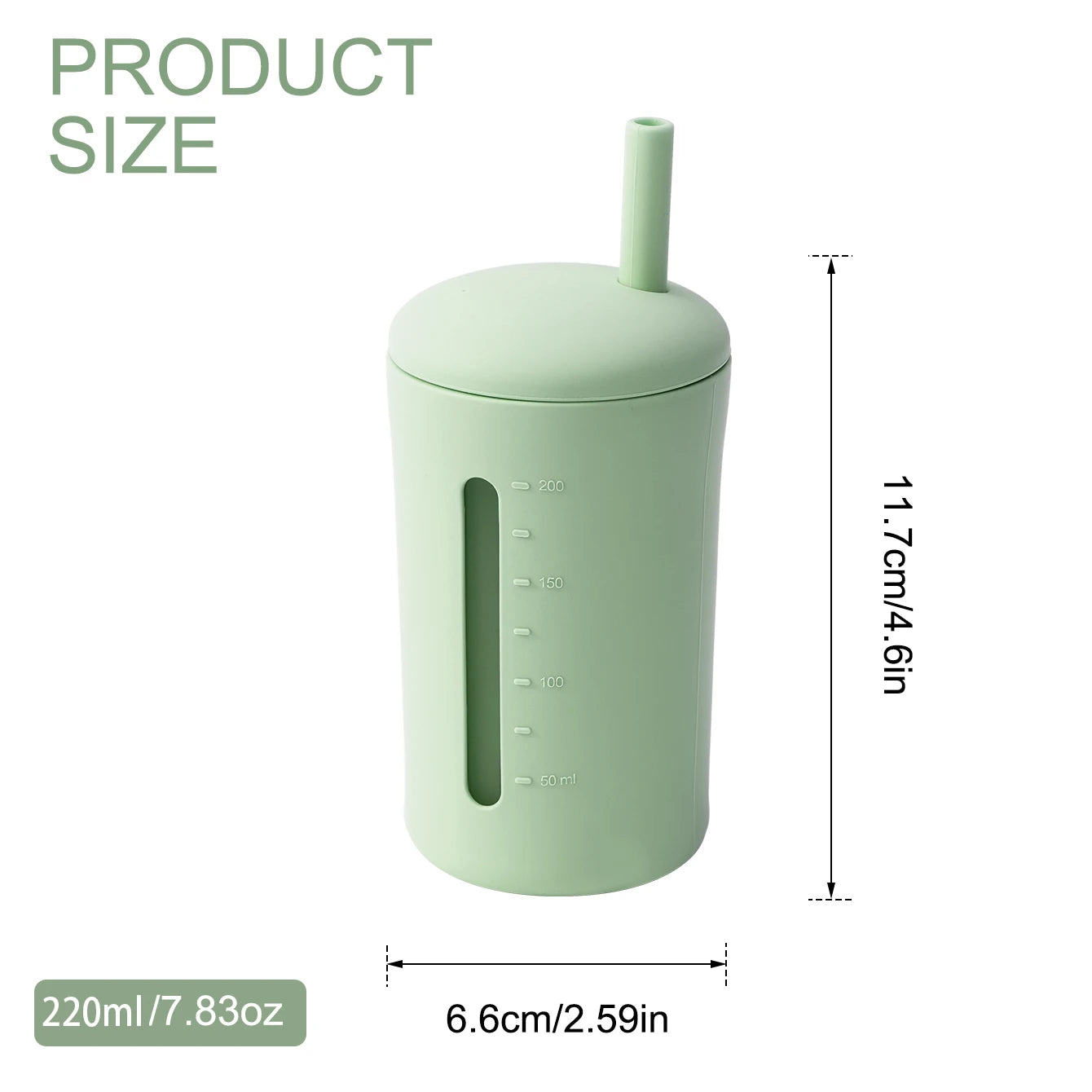 Silicone Straw Cup For Kids BPA free